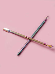 2pcs set Nail Cuticle Pusher Dual-ended