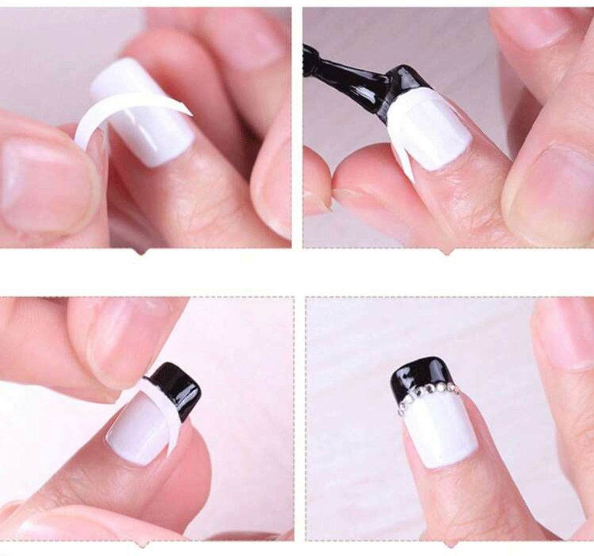 White French Manicure Strip Nail Art Form