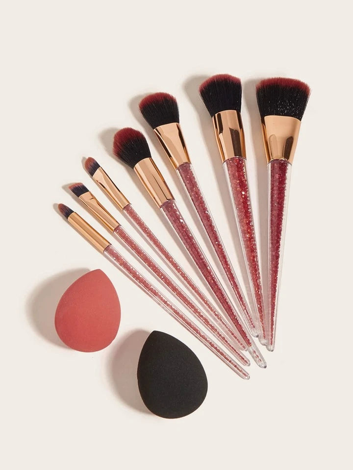 Glitter 7 Pc Make Up Brush Set