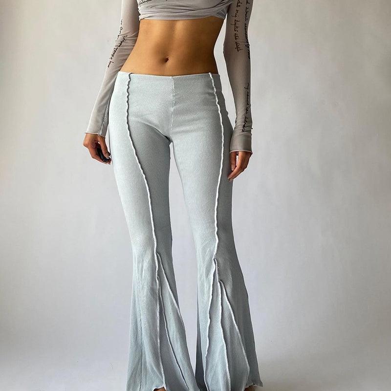 Low Waist Bell Bottoms Stretch Flare Pants - XD21