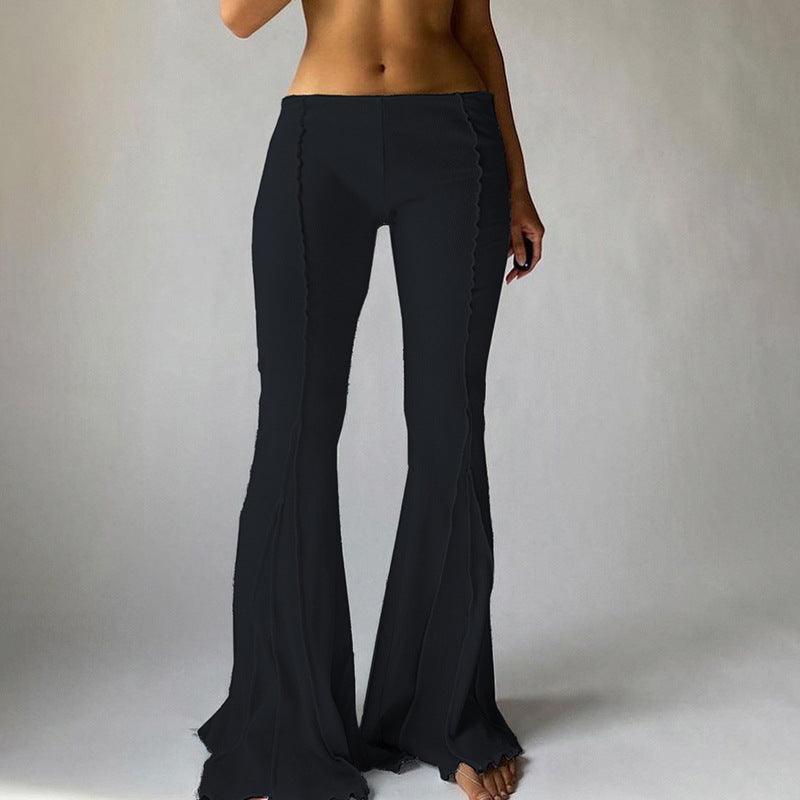 Low Waist Bell Bottoms Stretch Flare Pants - XD21
