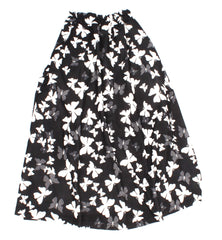 White Butterly Midi Skirt Ealstic Waist - XD21