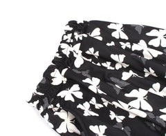 White Butterly Midi Skirt Ealstic Waist - XD21